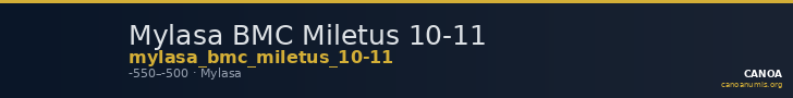 Mylasa BMC Miletus 10-11 — CANOA