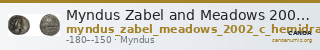 Myndus Zabel and Meadows 2002 Group C hemidrachms — CANOA