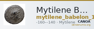 Mytilene Babelon 1898 (Inv. Waddington) 1393 — CANOA