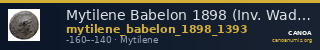 Mytilene Babelon 1898 (Inv. Waddington) 1393 — CANOA