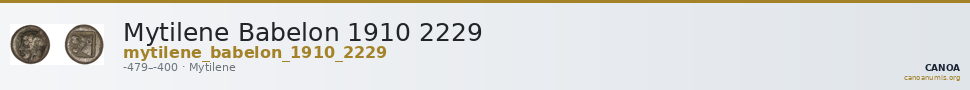 Mytilene Babelon 1910 2229 — CANOA