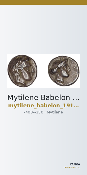 Mytilene Babelon 1910 2237-8 — CANOA