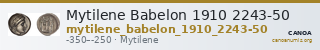 Mytilene Babelon 1910 2243-50 — CANOA