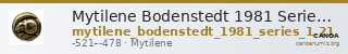 Mytilene Bodenstedt 1981 Series 1.21 — CANOA