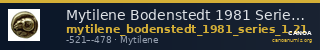Mytilene Bodenstedt 1981 Series 1.21 — CANOA