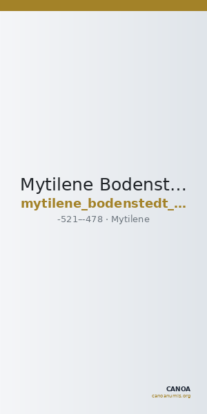 Mytilene Bodenstedt 1981 Series 1.4 — CANOA