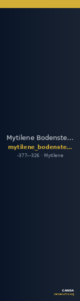 Mytilene Bodenstedt 1981 Series 5.102 — CANOA