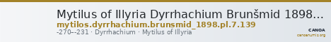 Mytilus of Illyria Dyrrhachium Brunšmid 1898 Pl. 7. 139 — CANOA