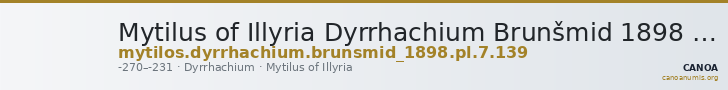 Mytilus of Illyria Dyrrhachium Brunšmid 1898 Pl. 7. 139 — CANOA