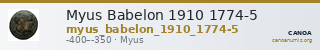 Myus Babelon 1910 1774-5 — CANOA