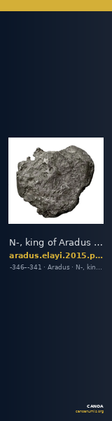 N-, king of Aradus Aradus Elayi 2015 Pl. xv, c25 — CANOA