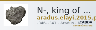 N-, king of Aradus Aradus Elayi 2015 Pl. xv, c25 — CANOA