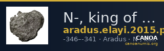 N-, king of Aradus Aradus Elayi 2015 Pl. xv, c25 — CANOA