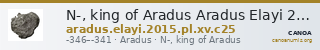 N-, king of Aradus Aradus Elayi 2015 Pl. xv, c25 — CANOA