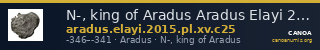 N-, king of Aradus Aradus Elayi 2015 Pl. xv, c25 — CANOA