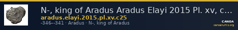 N-, king of Aradus Aradus Elayi 2015 Pl. xv, c25 — CANOA