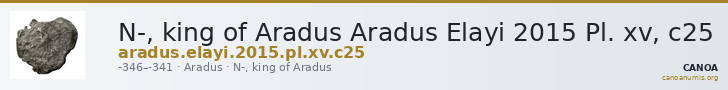 N-, king of Aradus Aradus Elayi 2015 Pl. xv, c25 — CANOA