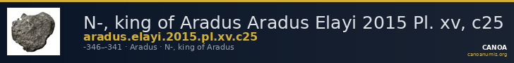 N-, king of Aradus Aradus Elayi 2015 Pl. xv, c25 — CANOA