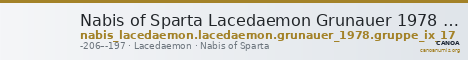 Nabis of Sparta Lacedaemon Grunauer 1978 gruppe_IX_17 — CANOA