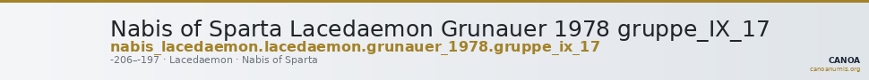 Nabis of Sparta Lacedaemon Grunauer 1978 gruppe_IX_17 — CANOA