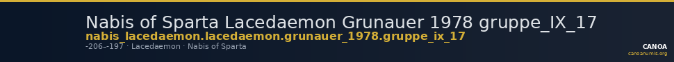 Nabis of Sparta Lacedaemon Grunauer 1978 gruppe_IX_17 — CANOA