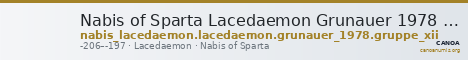 Nabis of Sparta Lacedaemon Grunauer 1978 gruppe_XII — CANOA