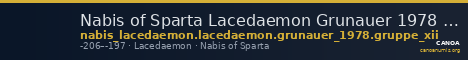 Nabis of Sparta Lacedaemon Grunauer 1978 gruppe_XII — CANOA