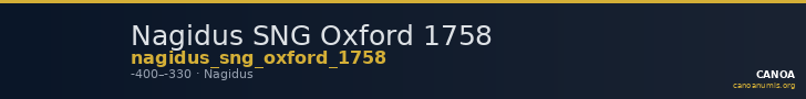 Nagidus SNG Oxford 1758 — CANOA