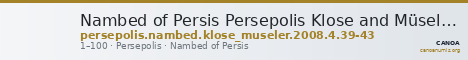 Nambed of Persis Persepolis Klose and Müseler 2008 4/39-43 — CANOA