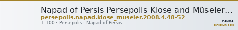 Napad of Persis Persepolis Klose and Müseler 2008 4/48-52 — CANOA