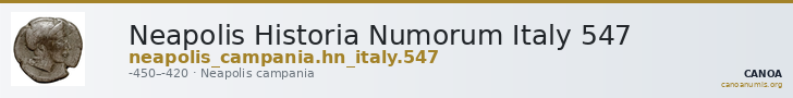 Neapolis Historia Numorum Italy 547 — CANOA