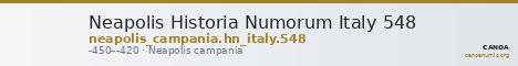 Neapolis Historia Numorum Italy 548 — CANOA