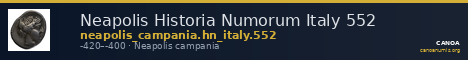 Neapolis Historia Numorum Italy 552 — CANOA