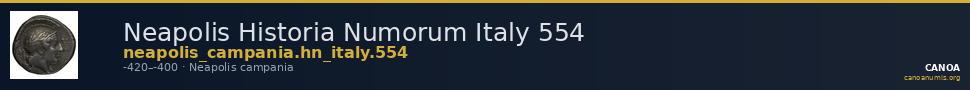 Neapolis Historia Numorum Italy 554 — CANOA