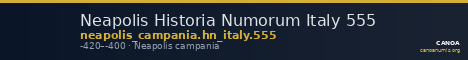 Neapolis Historia Numorum Italy 555 — CANOA