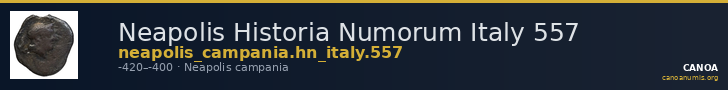 Neapolis Historia Numorum Italy 557 — CANOA
