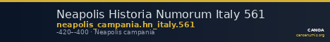 Neapolis Historia Numorum Italy 561 — CANOA