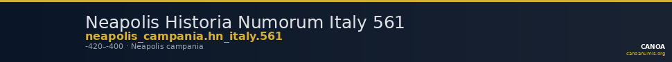 Neapolis Historia Numorum Italy 561 — CANOA