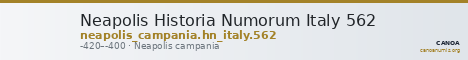 Neapolis Historia Numorum Italy 562 — CANOA