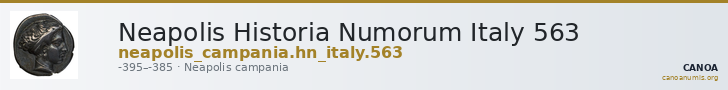 Neapolis Historia Numorum Italy 563 — CANOA