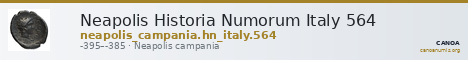 Neapolis Historia Numorum Italy 564 — CANOA
