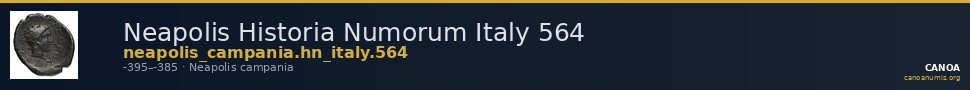 Neapolis Historia Numorum Italy 564 — CANOA