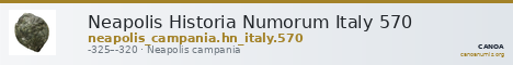 Neapolis Historia Numorum Italy 570 — CANOA