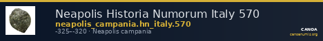 Neapolis Historia Numorum Italy 570 — CANOA