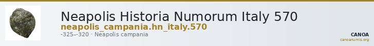 Neapolis Historia Numorum Italy 570 — CANOA