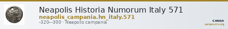 Neapolis Historia Numorum Italy 571 — CANOA