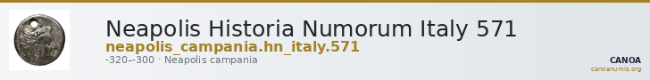 Neapolis Historia Numorum Italy 571 — CANOA