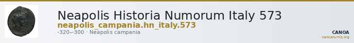 Neapolis Historia Numorum Italy 573 — CANOA