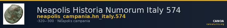 Neapolis Historia Numorum Italy 574 — CANOA