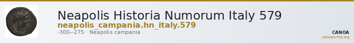 Neapolis Historia Numorum Italy 579 — CANOA